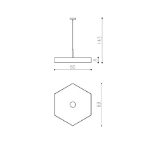 THIN HEXAGON RIPP ø600mm