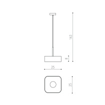 THIN SQUARE RIPP ø250mm