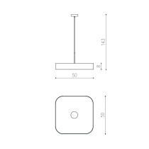 THIN SQUARE RIPP ø500mm